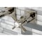 Kingston Brass KS6126ZX Two-Handle Wall Mount Bathroom Faucet, Polished Nickel KS6126ZX - alternate 3